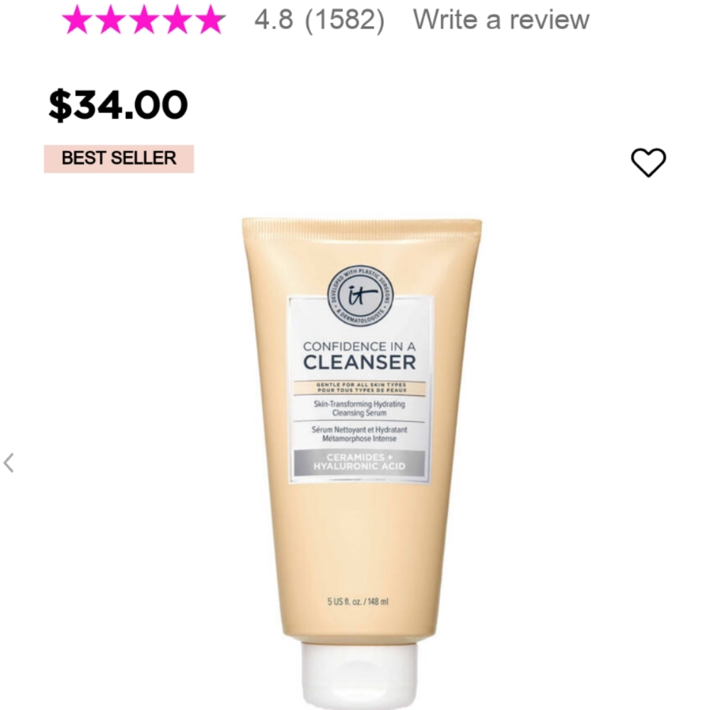 It cosmetics-confidence in a cleanser